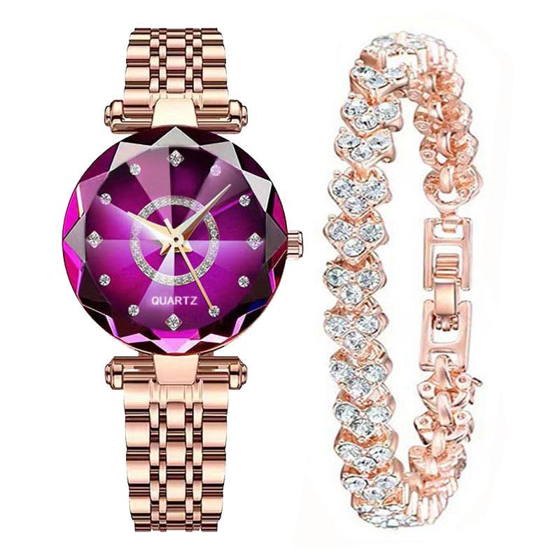 Hot Sale Niche High Value Women's Watch Fashion Heart of the Ocean Quartz Watch Diamond Watch Simple