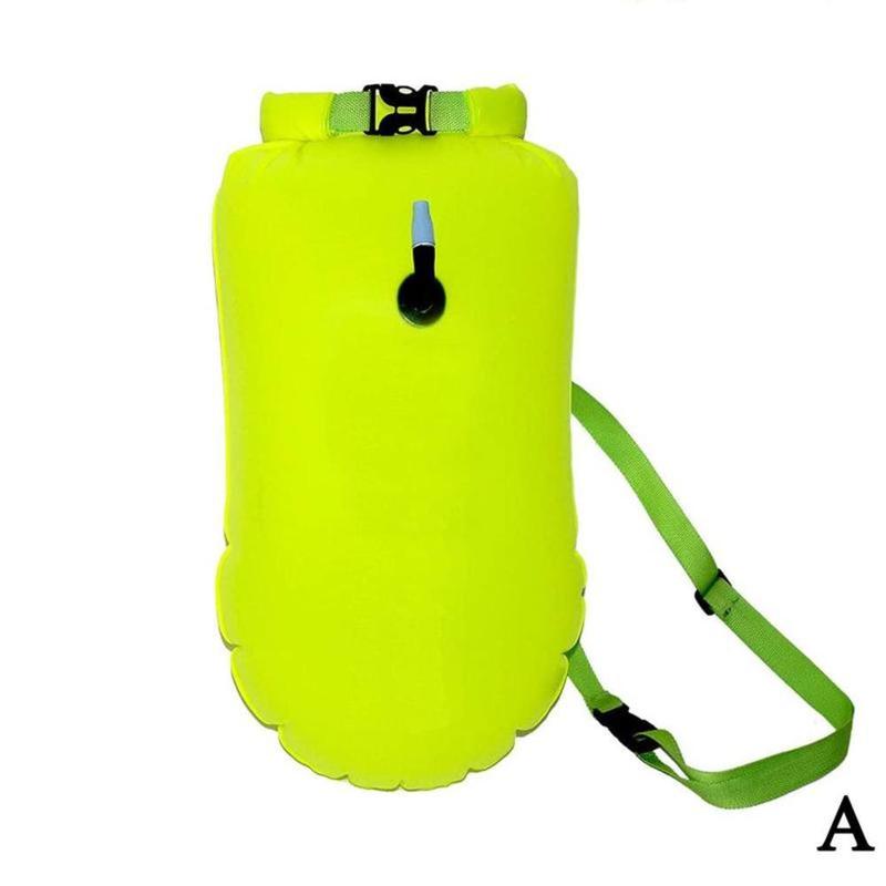 Outdoor Safety Swimming Buoy Swim Float Bag with Waist Belt PVC Lifebelt Storage Bag for Water Sports Waterproof Multi-func L1N6