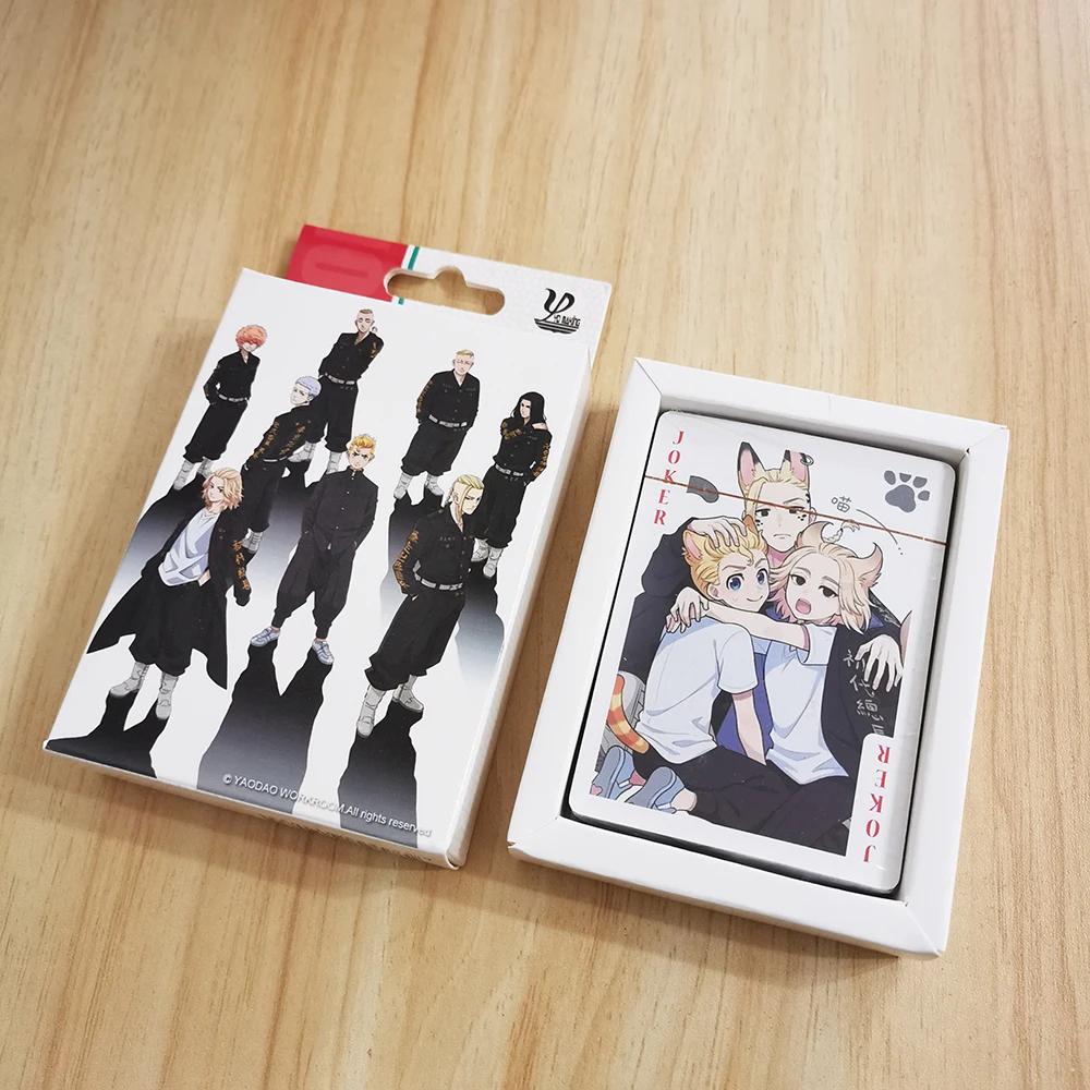 Anime Poker Cards Tokyo Revengers Cosplay Board Game Cards Matsuno Chifuyu Mikey Hardcover Collection Box