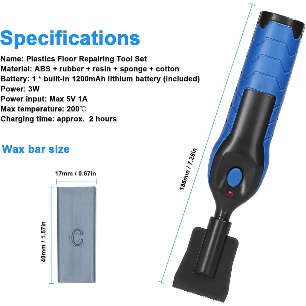 Wood Floor Repair Tool Set,Furniture Repair Tool Set with 11 Wax Blocks,Scratch Nail Hole Crack Repair Tool Set,Home Laminate Floor Repair Kits
