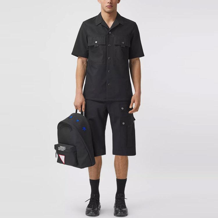 Burberry Shirts Men's Black Cuban Collar Moderate Other 80415421