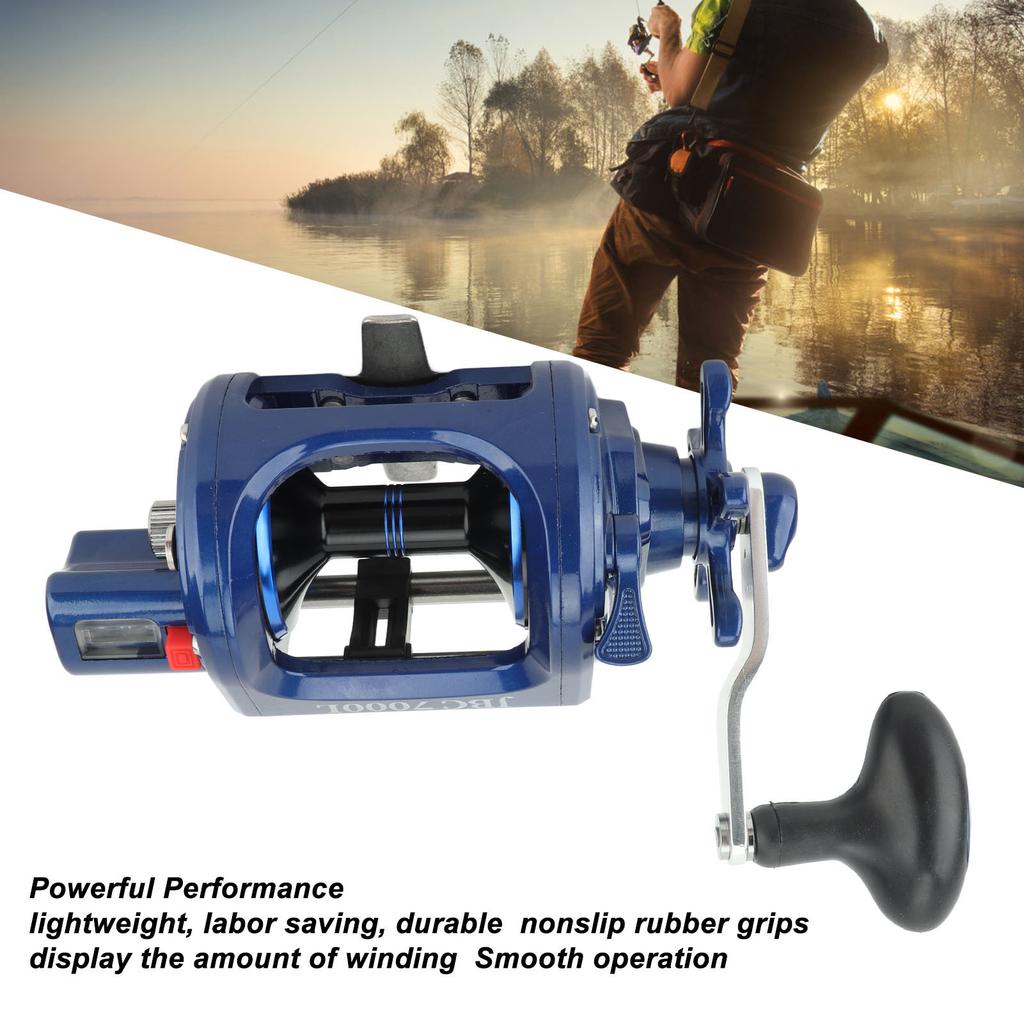 Baitcasting Fishing Reel Round Baitcaster Reel Smooth Powerful Saltwater Inshore Surf Trolling Reel JBC7000L