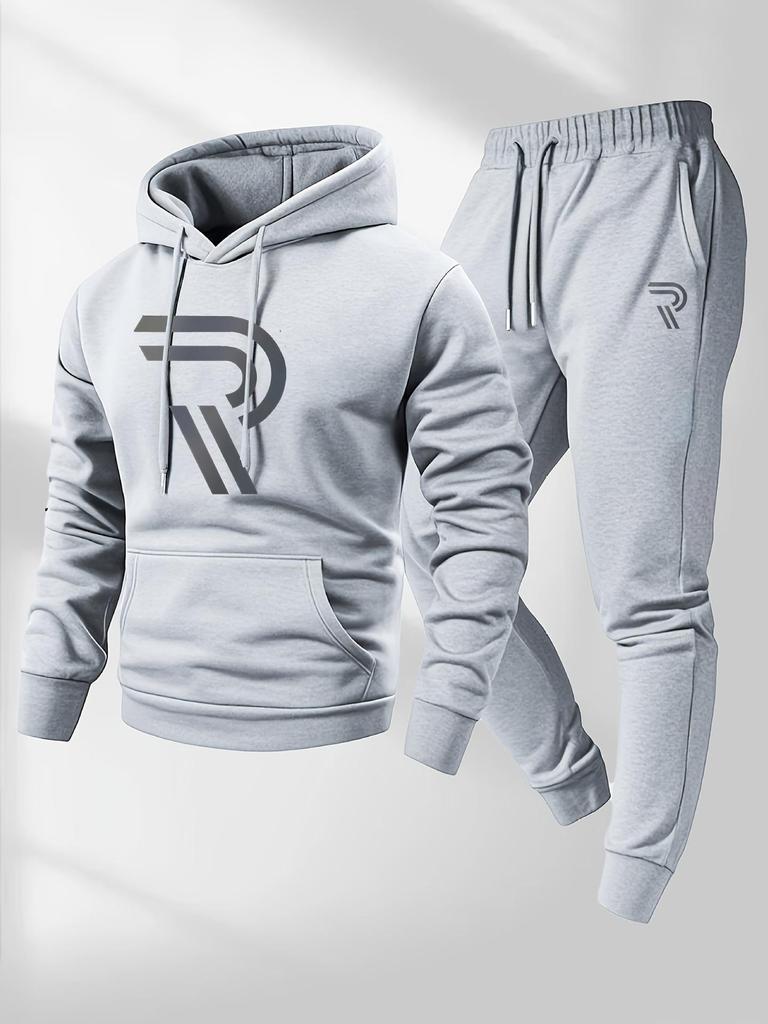 European Unisex Casual Hoodie & Sports Suit Set
