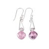 Morganite Gemstone 925 Sterling Silver Jewelry Handmade Dangle Earrings 1.90" EE-46-11
