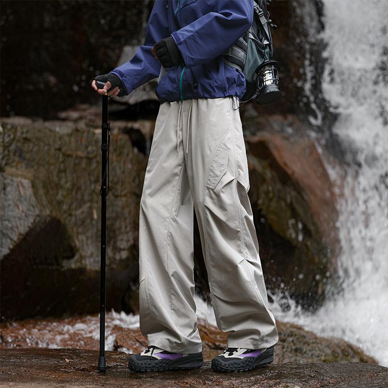 Autumn new trendy brand men's charging mountaineering pants sports and leisure outdoor pleated overalls men's one piece shop