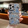 Leather Soft TPU Case For iPhone 16 16e 15 Pro Max 14 13 12 11 Small Butterfly Printed Shockproof Soft Silicone Phone Cover