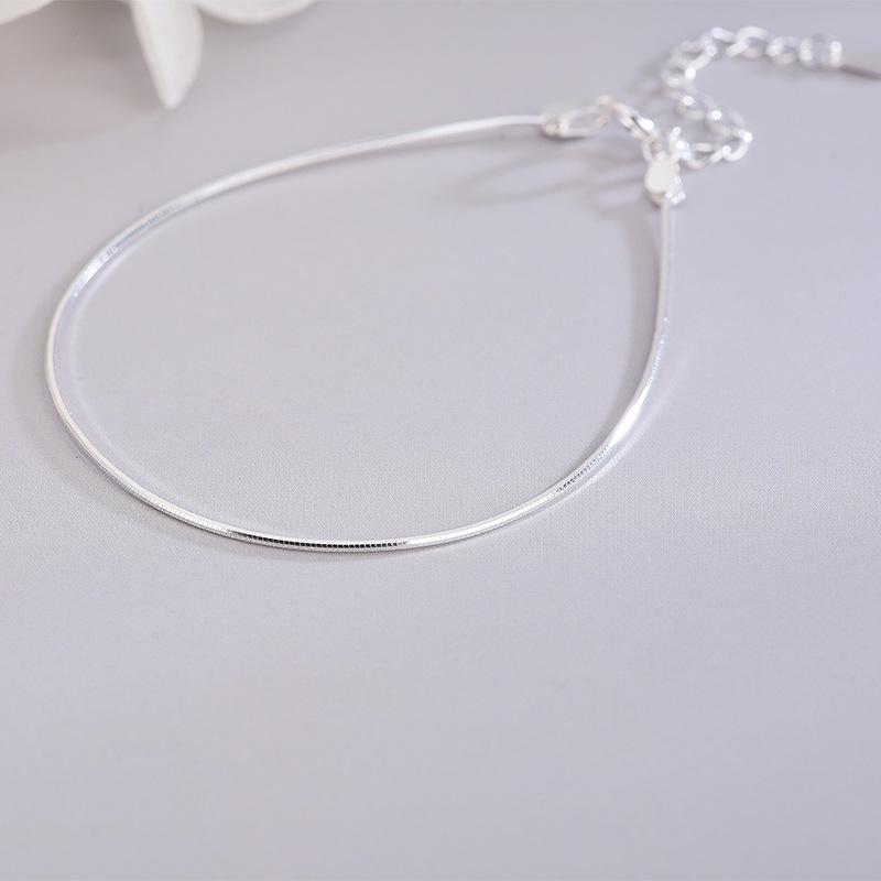 Exquisite 925 Sterling Silver Snake Bone Bracelet – Japanese Minimalist Style