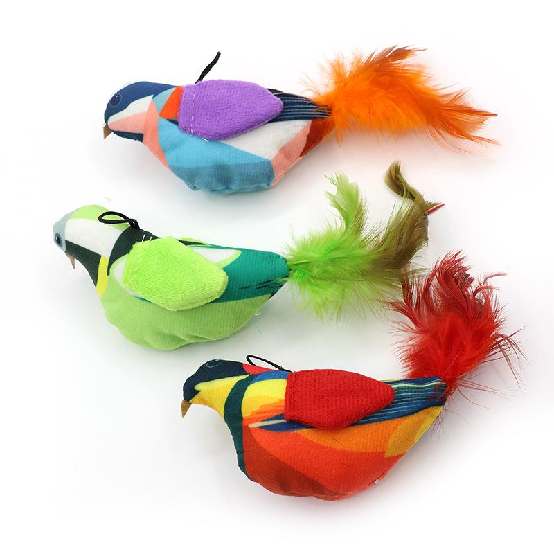 New Cat Toys, Cat Teaser Sticks, Electric Simulation Chirping Birds, Plush Cats, Mint Cat Supplies