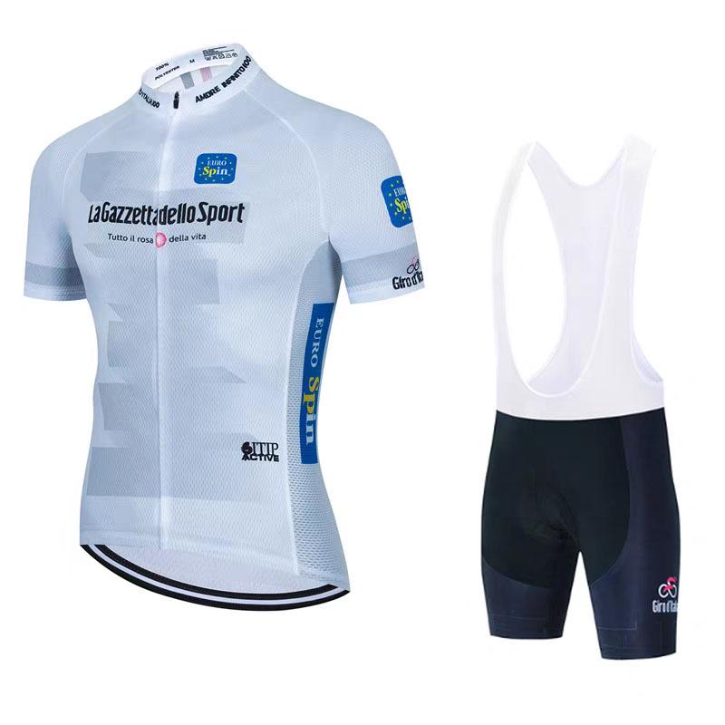 Sykkeltrøye Sommer Kortarmet Hurtigtørkende Pustende Sykkeldresssett Høy Stretch Bib Tettsittende Sportsskjorte