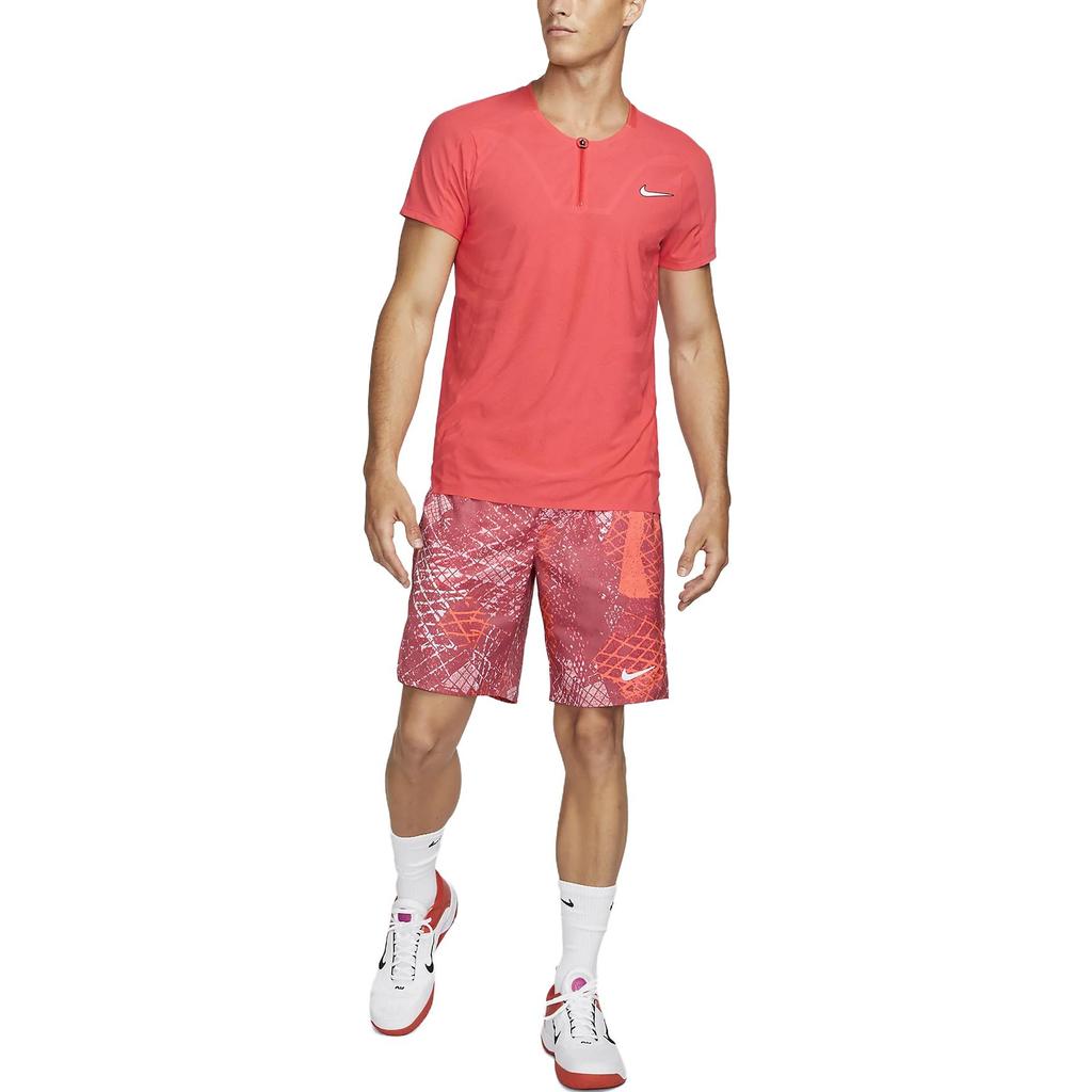 Nike Court Dri-FIT ADV Slam Logo Print Crew Neck Short Sleeve T-Shirt Men Tops Red DX5523-850