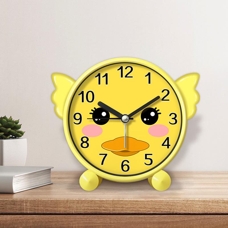 Cartoon Cute Chick Silent Alarm Clock for Kids' Bedrooms - Creative and Lovely Design