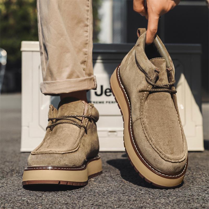 

Ботинки Мартин мужские Kangaroo Shoes средней высоты, ботинки в стиле милитари, японская повседневная мужская обувь, ботинки из овчины и пекинского бархата, кожаные ботинки в ретро стиле, ботинки на платформе 38