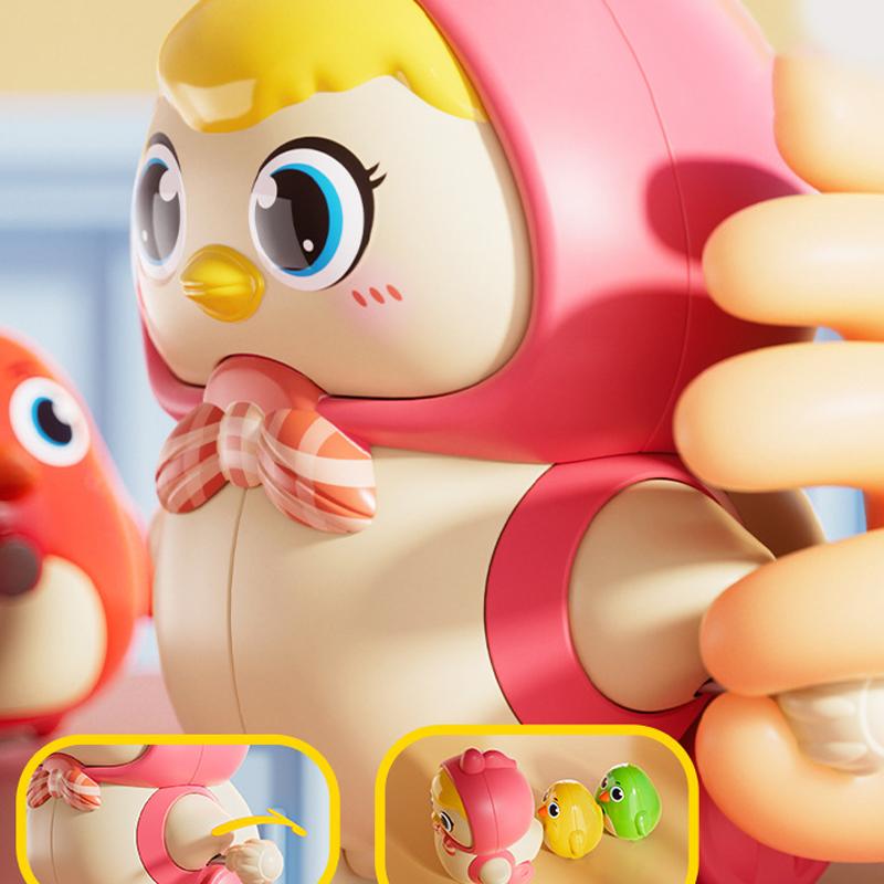 Baby Crawling Toys Musical Chicken Walking Toys Early Learning Interactive Crawling Toy Night Light Toy For Boy Girl