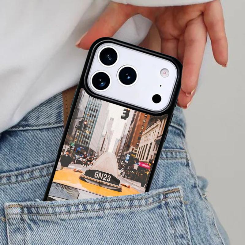 NYC Yellow Taxi Cabs Phone Case for iPhone 17ProMax 12 13 14 15 16e 17 Pro Max Plus Air Cover