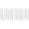 VidaXL 3x Lits Surélevés en Gabions Paniers en Gabions Jardinières à Gabion Jardin Extérieur Arrière-cour Aménagement 151248