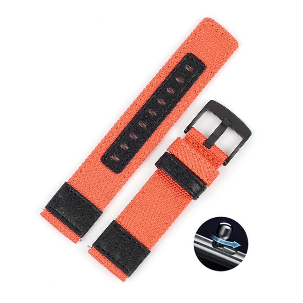 

Nylon Watch Bands 18mm 20mm 22mm 24mm Quick Release Loop Strap Sport Watchband Woven Bracelet Replacement Watches Accessories 24mm помаранчевий