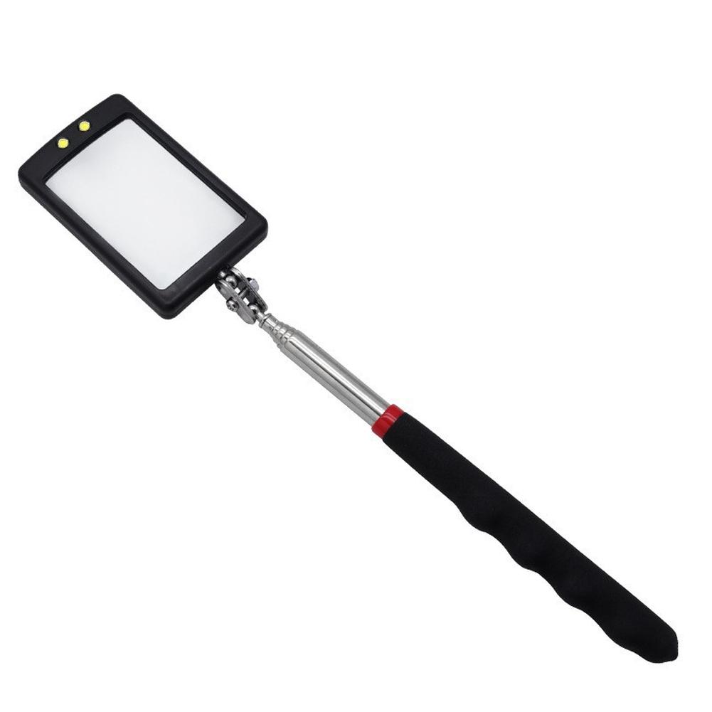 Portable Foldable Underbody Inspection Mirror with LED Lights 34 inch Reach for Garage Shop and Field Inspections China Mainland