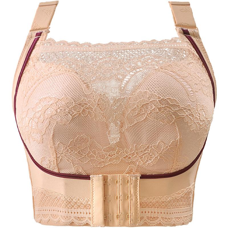 

Кружевной бюстгальтер большого размера, мягкое нижнее белье, нижнее белье без косточек, бюстгальтер со сборками BH 36, 38, 40, 42, 44, 46, 48, 50, чашка CDE 44/100E бежевый