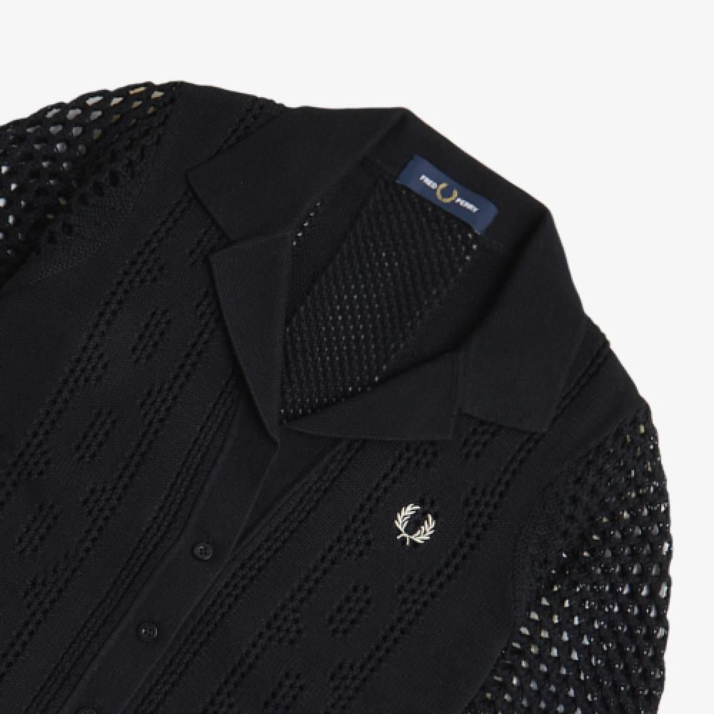 Fred Perry [womens] Open Knit Button Through Shirt  102  Afpf2417115 102