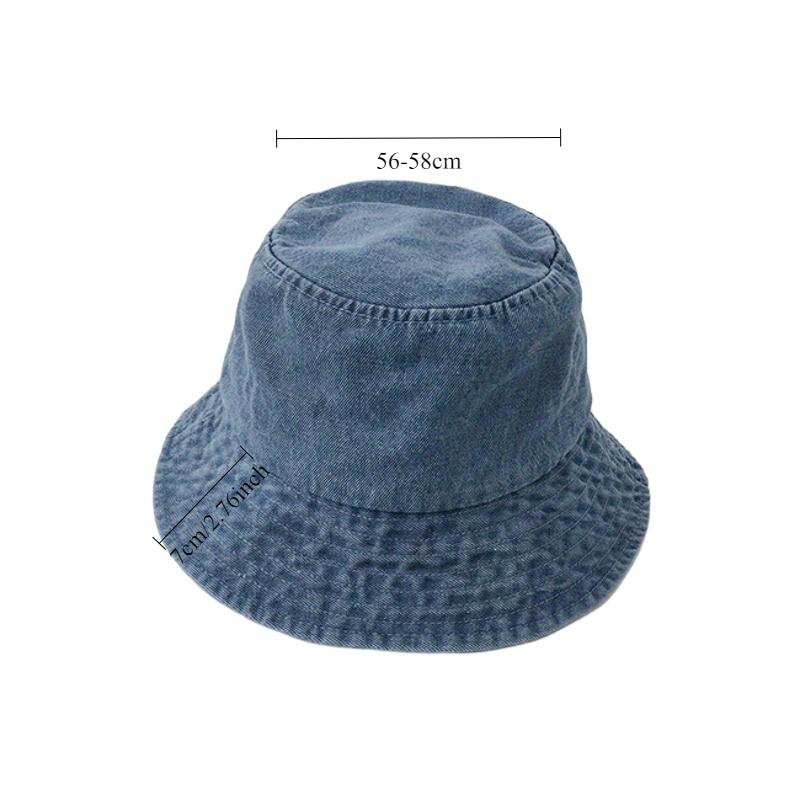 New Denim Fisherman Hat, Thin and Fashionable Multifunctional Hat, Sun Protection Basin Hat, Suitable for Both Men and Women