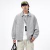 Men's 2025 Autumn Loose Retro Workwear Jacket - Hong Kong Style, Casual & Versatile Lapel Outerwear