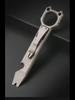 Titanium Alloy Multifunctional Outdoor Crowbar and Bottle Opener with Wrench for Self-Defense and EDC.