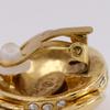 CHANEL COCO Mark Earring vintage Plated Gold/Rhinestone 34.1g Women Used