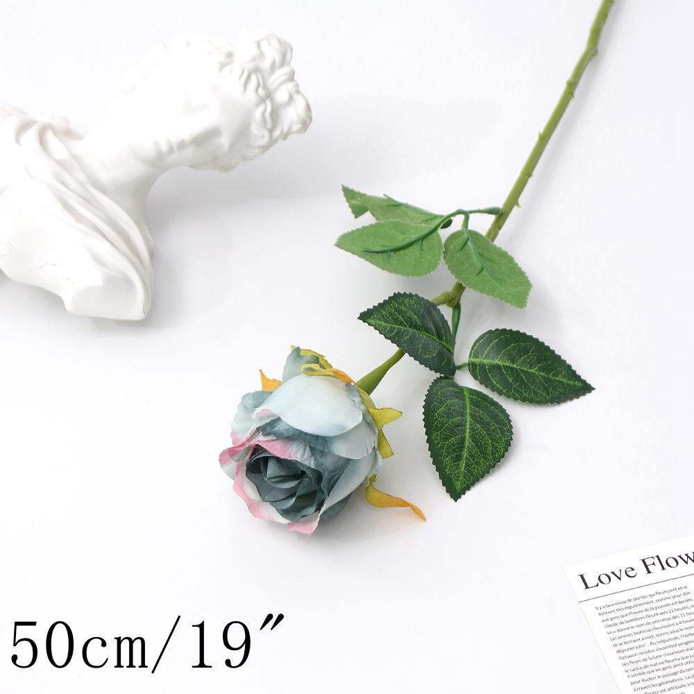 

Букет искусственных цветов синего цвета, искусственные розы для домашнего декора в помещении, садового декора, украшения свадебной вечеринки, уличные аксессуары для вазы