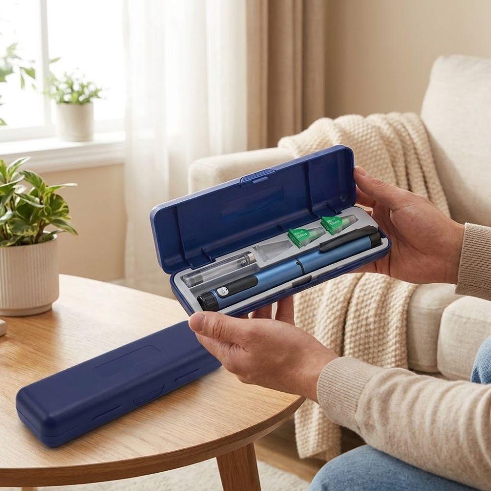 Hard Shell Insulin Pen Storage Case Multi Grid Insulin Pen Cooler Box for Home Office