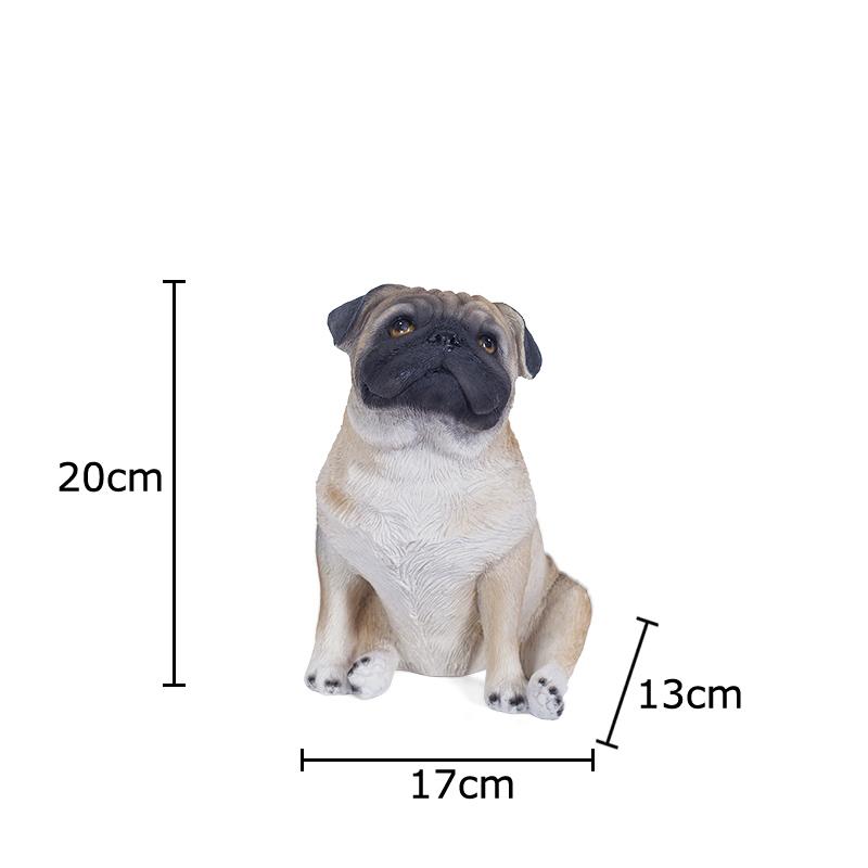 Lovely Simulated Dog Statue Pug Dog Ornaments Desk Decoration Creative Animal Resin Sculpture Room Aesthetic Decor Furnishings
