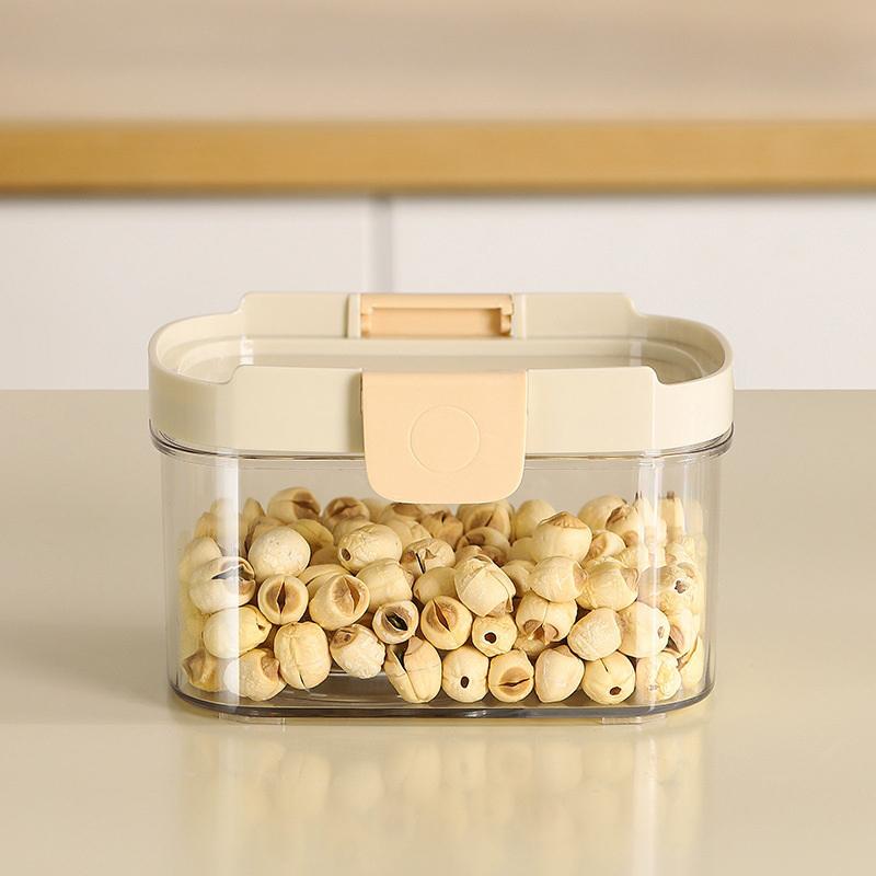 Silicone Snap-Lock Storage Box Sealed Storage Silicone Locking Organiser Kitchen Spices Beans Nuts Grains Storage Jar