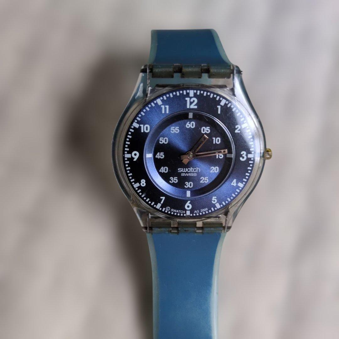 Used Swatch Quartz Watch Blue Battery Replaced (R8 July)