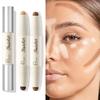 Feuchtigkeitsspendender Seidiger Dreidimensionaler Konturstift Natürlich Matt Zweifarbiger Gesichts-Highlighter Aufheller Nasenschatten Make-up Concealer