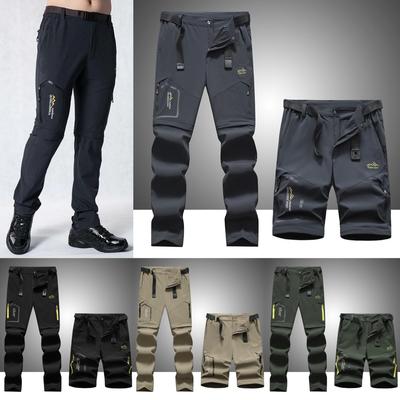 Outdoor Quick-drying Pants Men's Summer Thin Detachable Two-piece Hiking Trousers Assault Pants Mountaineering Sports Pants
