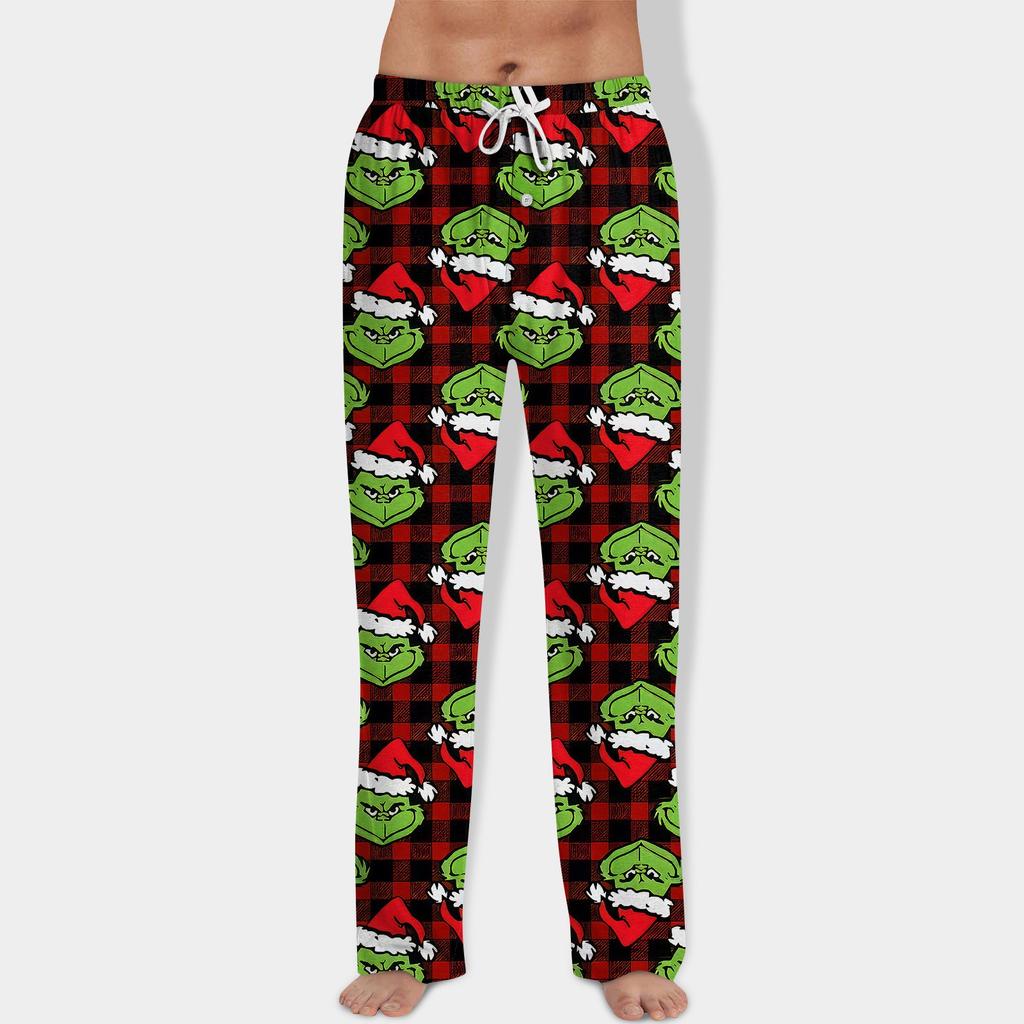 Herren Allover Printed Home Pants Schlafanzughose Lange Hose Pyjamahose Yogahose