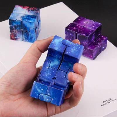 Cubo Mágico Cielo Estrellado Navidad Niños Adultos Autismo Alivio Anti Estrés Divertido Juego de Mano Juguetes Fidgets Decompresión