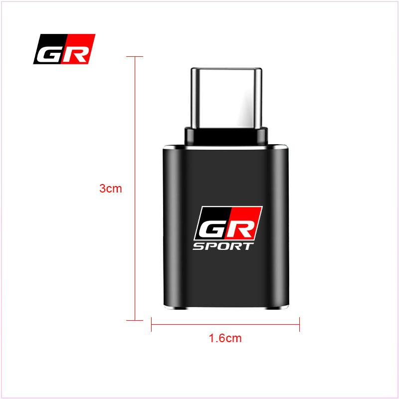 USB 3.0 To TypeC Adapter Mini Converter Phone Charging Cable Charger for Toyota TRD GR E150 E120 Land Cruiser 200 Chr Corolla Yaris Rav4