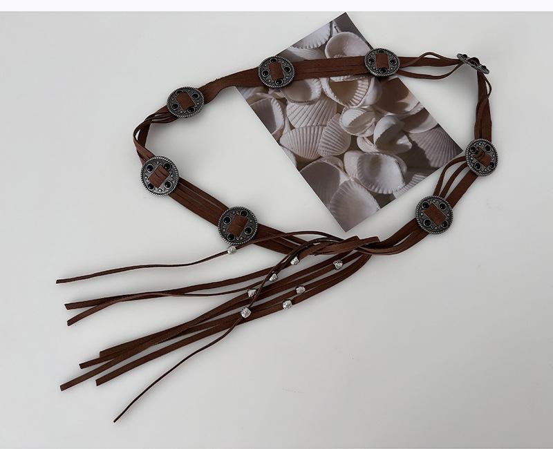 

Copper Vintage Luxurious Coin Waist Chain Accessory For Women With Woven Detailing коричневый