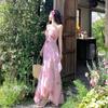 Spot Floral Skirt Yunnan Seaside Vacation Skirt Irregular Skirt, Fishtail Skirt, Tube Top, Chest Pad, Long Skirt