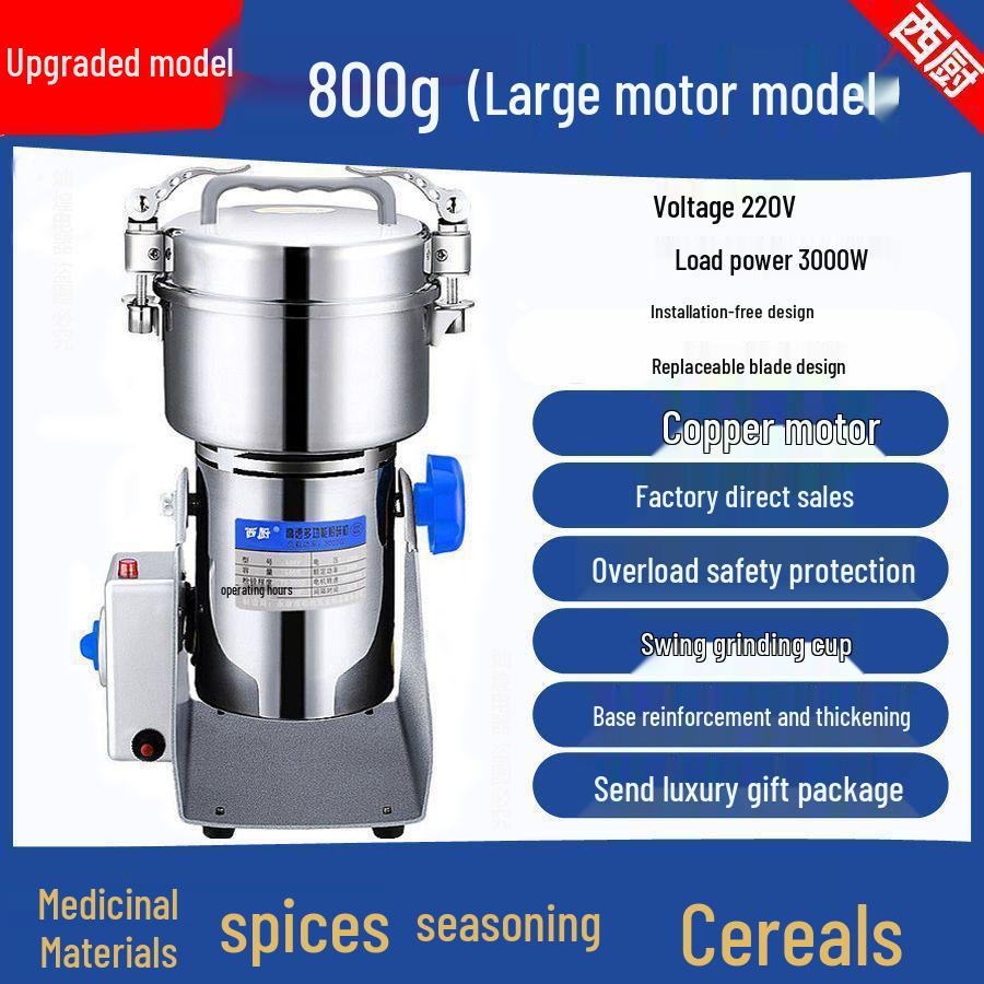 Ultra-Fine Stainless Steel Electric Grain and Herb Grinder