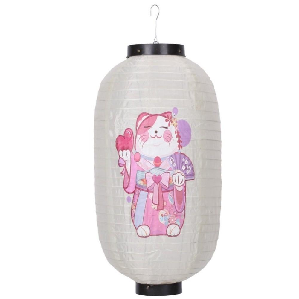 10 Inch Japanese Lantern Ladies Painting Lucky Cat Chandelier Folk Decor Winter Melon Shape Wind Lanterns Izakaya
