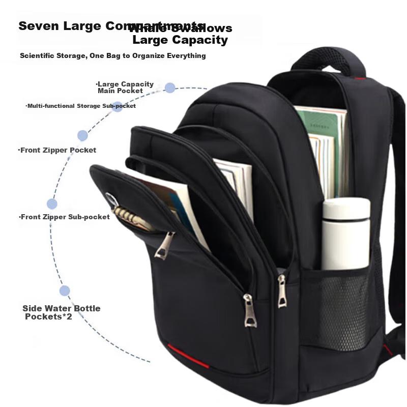 Huili Backpack for Middle And High School Boys, Large Capacity, Lightweight And Comfortable for College