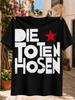 Die Toten Hosen Oversize Grafica Punk Rock con Tipografia del Gruppo Stella Rossa Singola Unisex Tutte le Taglie T-Shirt Unisex Tutte le Taglie