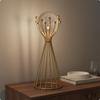 Crystal Ball Contemporary Chic metal Ornament Handcrafted Look Decorative Sphere Feather Leaf C