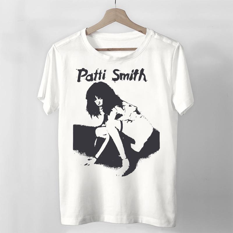 Винтажная футболка Patti Smith Подарок для фанатов Для мужчин Хлопок Белый Полный размер KN177 Унисекс Футболка L