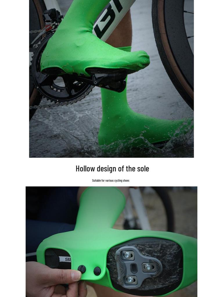 Rrskit Waterproof Silicon Cycling Shoe Covers - Wind & Rainproof, Drag-Reducing, Protective
