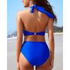 Charmleaks Women High Waisted Bikini Sets Two Piece Swimsuit Ruched Sexy Bandeau Bathing Suit