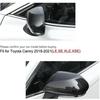 1 SET For Toyota Camry 2018- ABS Side Mirror Cover Wing Cap & Door Handle Cover Exterior Door Housing Trim Adhesive Sticker