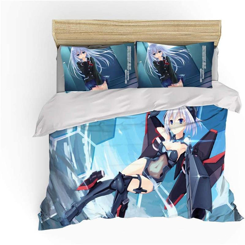 3D Print Anime Date A Live Bedding Set Boys Girls Twin Queen King Size Duvet Cover Pillowcase Bed Boys Teen Adults 2/3pcs Tool