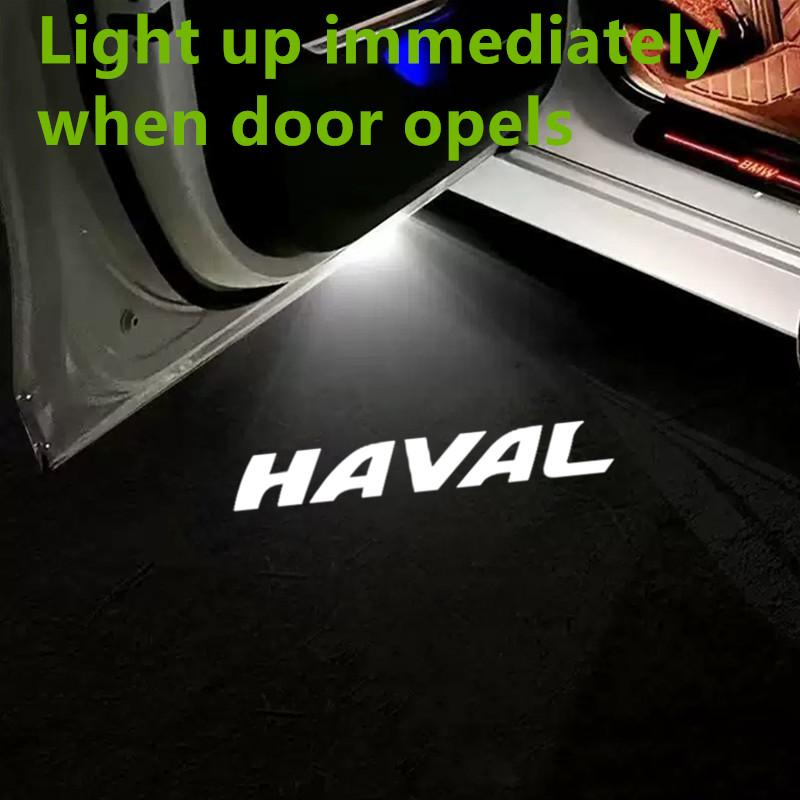 

2pcs Car Door Welcome Laser Led Projector Logo Light Wireless Car Accessories For Haval Dargo H6 H2 H5 H7 H8 H9 F7 Logo